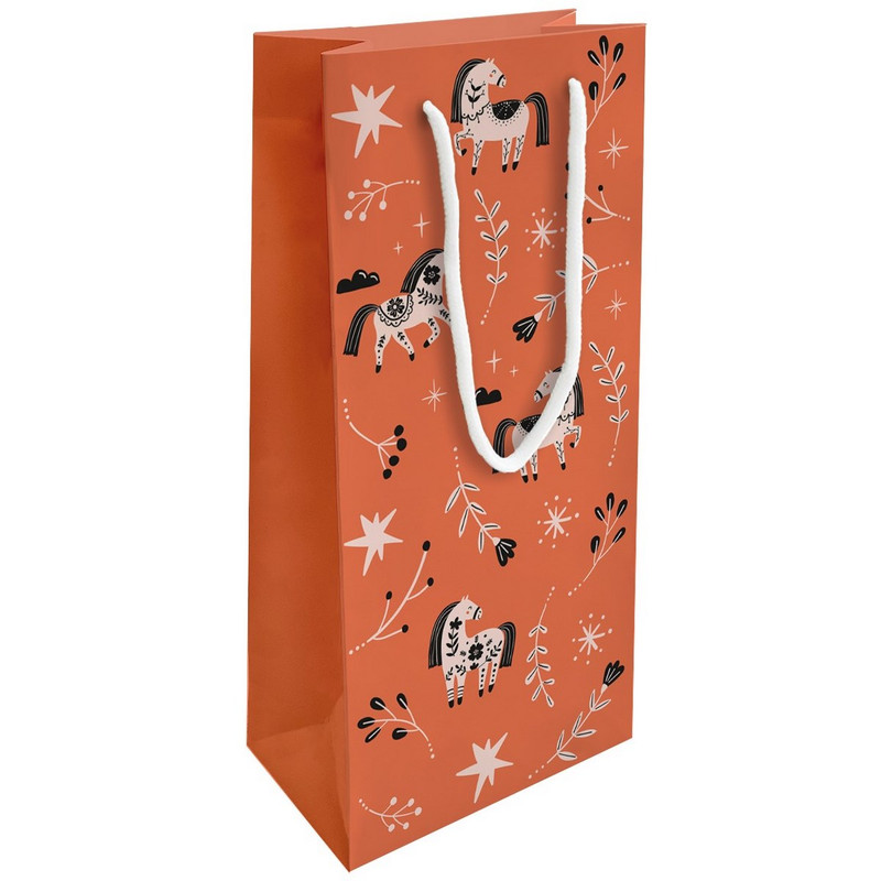 Пакет бумажный, Be Smart, 15х32 см, Коллекция 'Lucky', красный