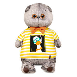 Кот Басик в футболке 'Гусик в маске для плавания', 60 см, Bud...