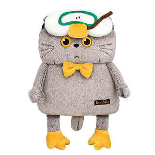 Кот Басик в маске для сна 'Гусик', 34 см, Budi Basa