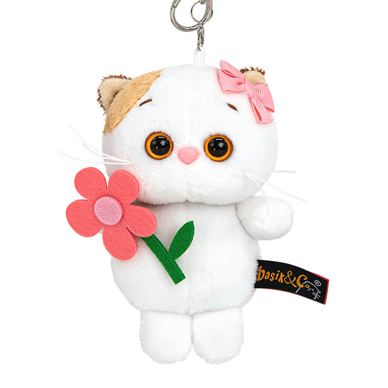 Брелок Кошечка Ли-Ли с цветочком, 12 см, BudiBasa