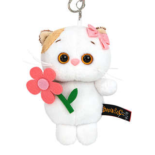 Брелок Кошечка Ли-Ли с цветочком, 12 см, BudiBasa