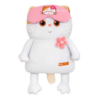 Кошечка Ли-Ли в маске для сна и с цветочком, 32 см