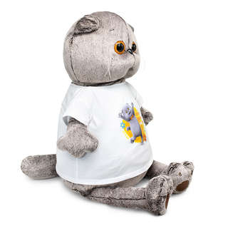 Басик в футболке с принтом 'Мультсериал', 60 см, BudiBasa 2