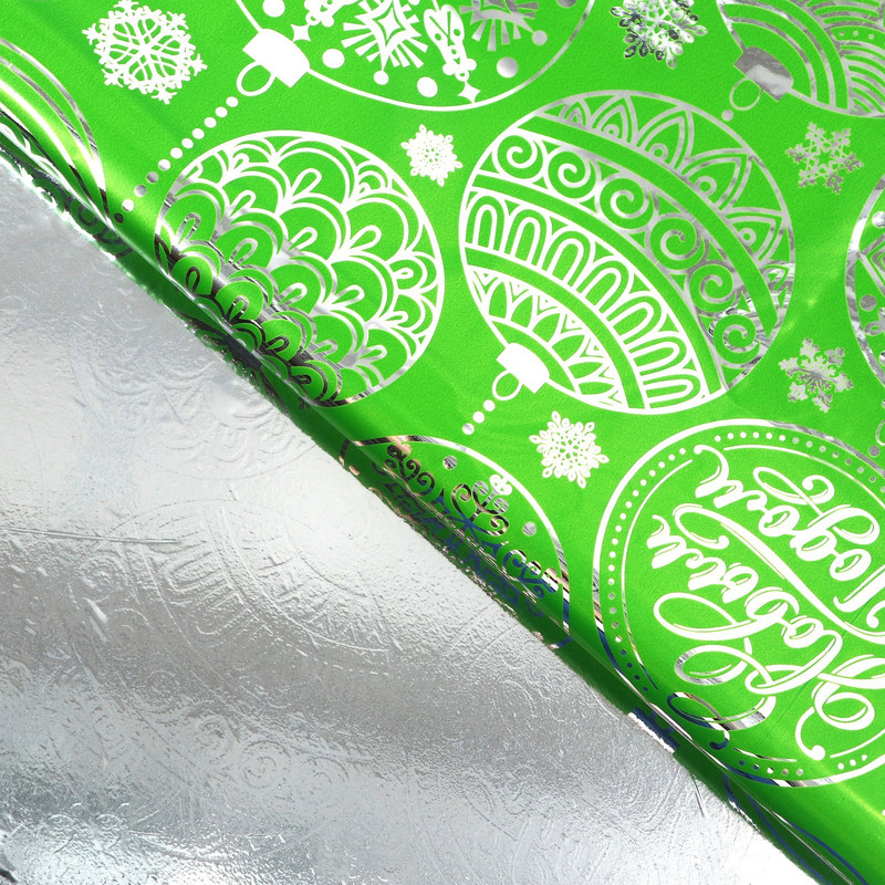 Плёнка упаковочная «Елочные шары», голография, 100 х 70 см