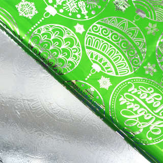 Плёнка упаковочная «Елочные шары», голография, 100 х 70 см