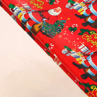 Пленка упаковочная новогодняя металлизированная, 35 мкм 'Подарки к НГ“, 50x70 см 3