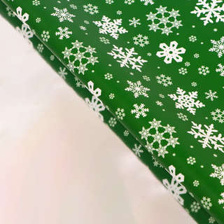 Пленка упаковочная новогодняя металлизированная, 35 мкм 'Снежинки“, 50x70 см 3