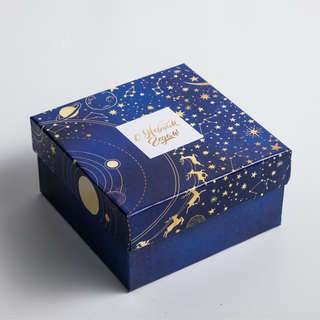 Коробка квадратная «С новым годом», 14x14x8 см 2