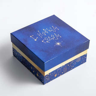 Коробка квадратная «С новым годом», 16х16х9 см