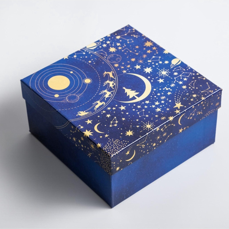 Коробка квадратная «С новым годом», 18х18х10 см