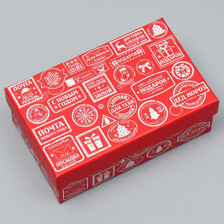 Коробка прямоугольная 'Новогодняя почта', 16.5х10х6 см