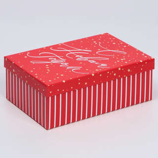 Коробка прямоугольная «С Новым годом», 22.5х13х9 см