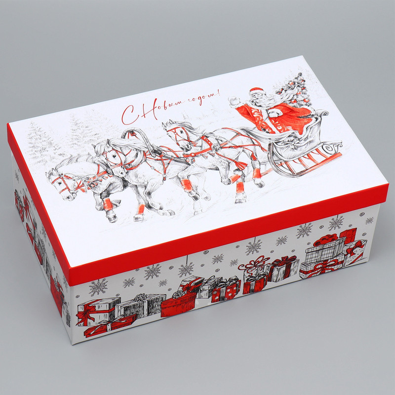 Коробка прямоугольная «Счастья и любви», 36.5х22х13 см