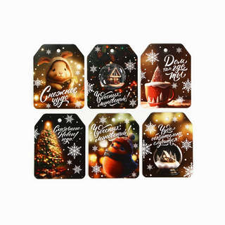 Шильдик новогодний на подарок «Чудо обязательно случится!», н...