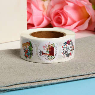 Наклейка новогодняя 'Животные', 2.5x2.5см. Цена за 1 шт 2