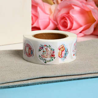 Наклейка новогодняя 'Животные', 2.5x2.5см. Цена за 1 шт 3