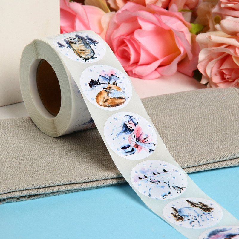 Наклейка новогодняя 'Новогоднее настроение', 3.8x3.8 см. Цена за 1 шт