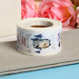 Наклейка новогодняя 'Новогоднее настроение', 3.8x3.8 см. Цена за 1 шт 2