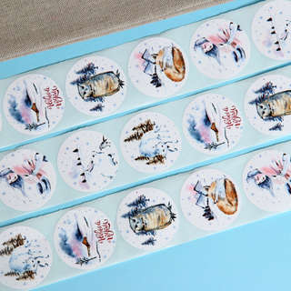 Наклейка новогодняя 'Новогоднее настроение', 3.8x3.8 см. Цена за 1 шт 3