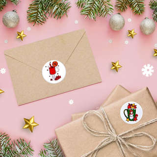 Наклейка новогодняя 'Новогодние угощения', 3.8x3.8 см. Цена за 1 шт 2