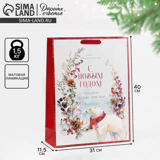 Пакет ламинированный «С Новым годом», 31x40x11.5 см 2