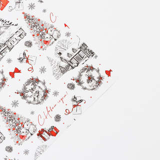 Упаковочная бумага глянцевая «С Новым годом», 70x100 см 3