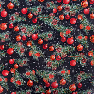 Упаковочная бумага «Шары на ветвях», 70x100 см, глянцевая 2