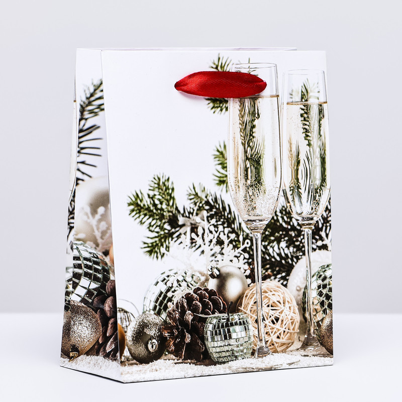 Пакет ламинированный «Новогоднее утро» 11.5x14.5x6 см