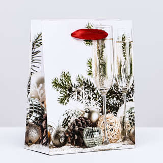 Пакет ламинированный «Новогоднее утро» 11.5x14.5x6 см