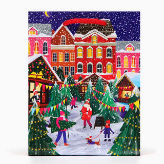 Пакет новогодний ламинированный «Праздник в городе», 11.5x14....