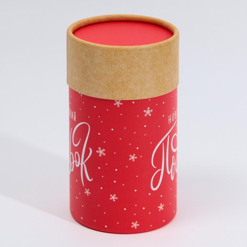 Коробка-тубус подарочная «Новогодний подарок», 8x14.5 см