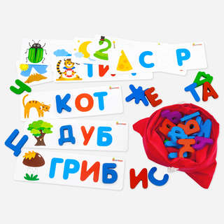 Интерактивная азбука: развивающая игра с карточками, 20 заданий, Alatoys 2