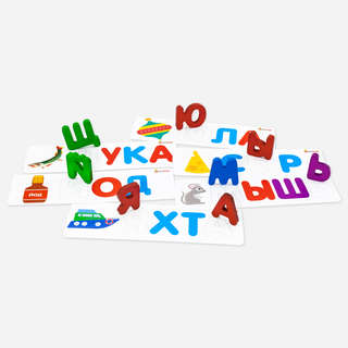 Интерактивная азбука: развивающая игра с карточками, 20 заданий, Alatoys 3