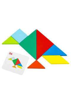 Танграм, дерево, 40 карточек, Alatoys 5