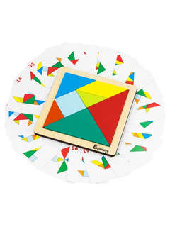 Танграм, дерево, 40 карточек, Alatoys 2