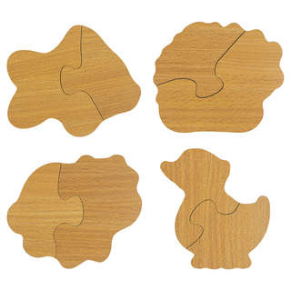 Набор пазлов Животные, 4 фигурки по 2 части, арт. ПЗЛ01 3