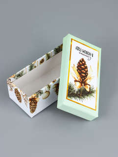 Коробка прямоугольная «Новогодние мечты», 12x6.5x4 см