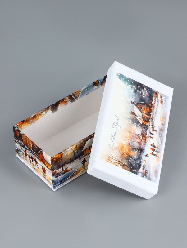 Коробка прямоугольная «Новогодние мечты», 14х8х4.5 см