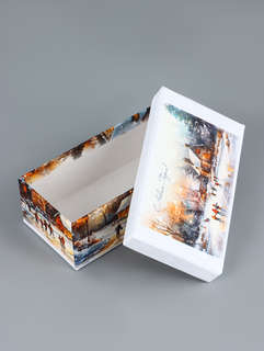 Коробка прямоугольная «Новогодние мечты», 14х8х4.5 см