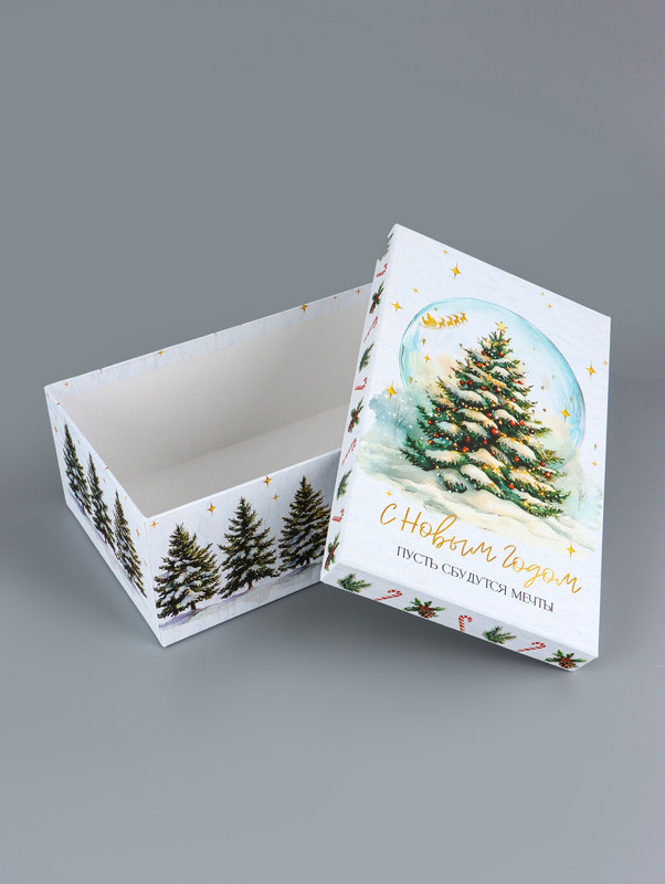 Коробка прямоугольная «Новогодние мечты», 30x19x11.5 см