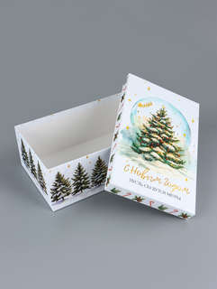 Коробка прямоугольная «Новогодние мечты», 30x19x11.5 см