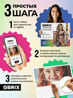 Картина по номерам на холсте по фотографии, 40х50 см, QBRIX 4