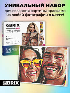 Картина по номерам на холсте по фотографии, 40х50 см, QBRIX 5