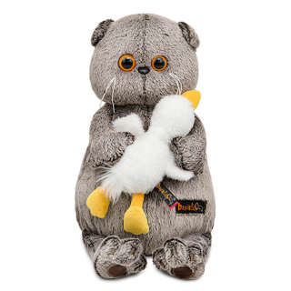 Кот Басик со спящим Гусиком, 30 см, BudiBasa