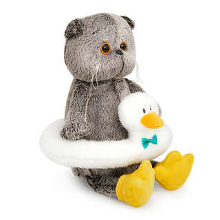 Кот Басик в плавательном круге 'Гусик', 25 см, BudiBasa 3