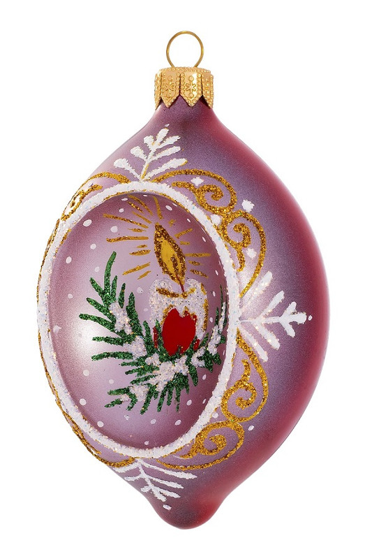 Елочное украшение 'Прожектор Свеча', стекло, артикул С 2362