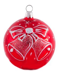 Шар 'Бубенцы', стекло, 7.5 см, артикул С 391, ассорти