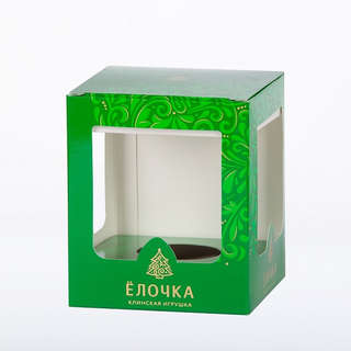 Шар 'Белая зима', стекло, 8.5 см, артикул С 2341 3