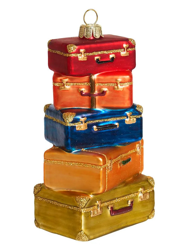 Елочное украшение 'Багаж' 12 см, стекло, Holiday Classics