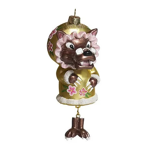 Елочная игрушка 'Волк в образе бабушки' 14 см, стекло, Holiday Classics